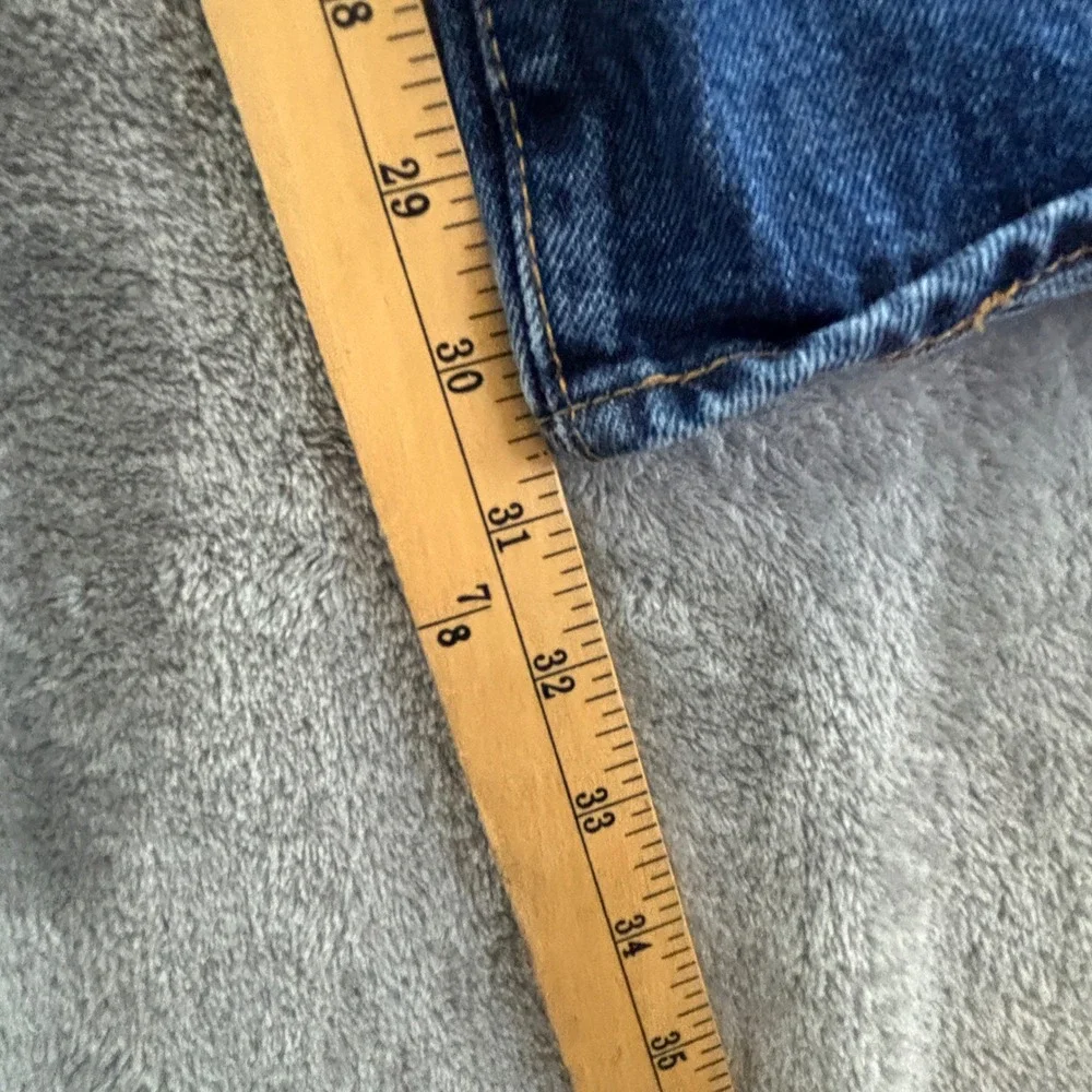Levis 501 Original Fit Jean Mens 48x30 Dark Wash‎ Button Fly Straight Leg Hemmed